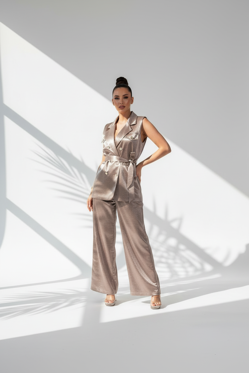 بدلة نسائي برباط خصر