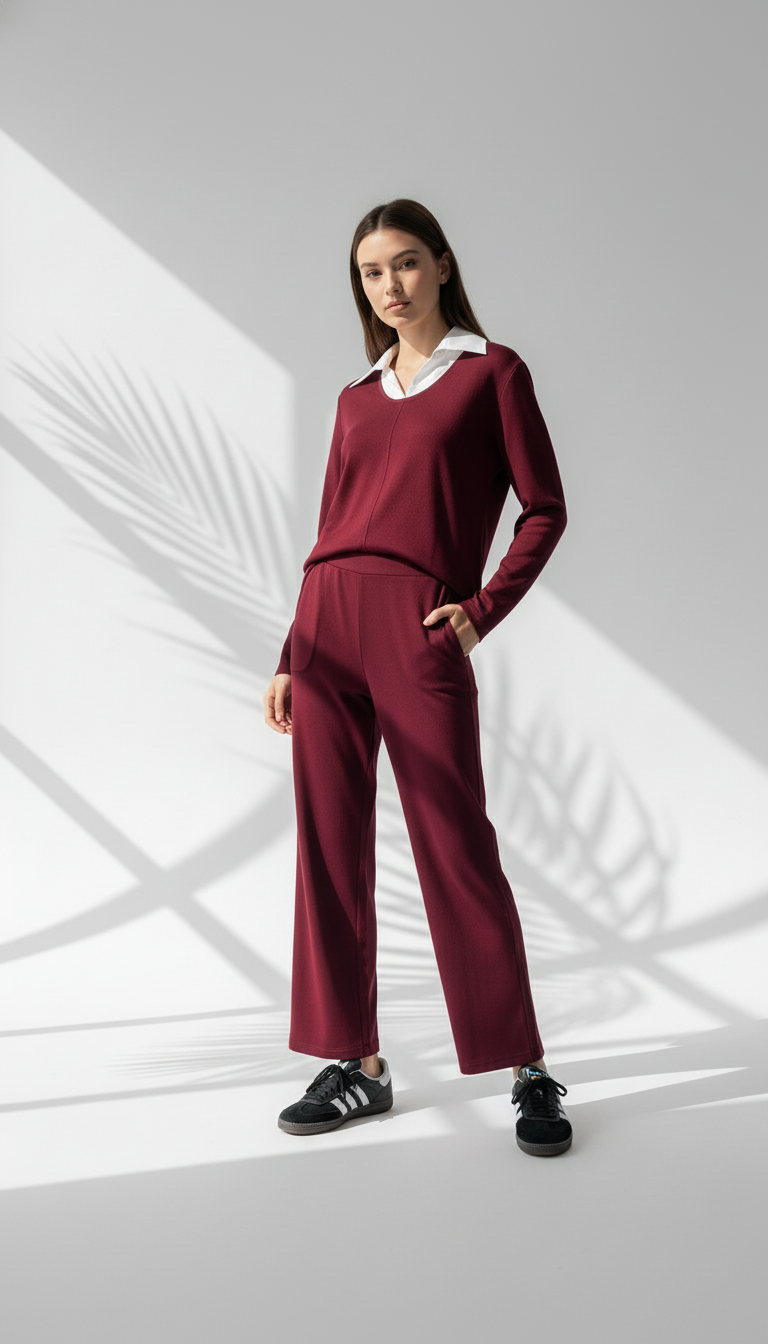 بدلة نسائي ياقة لون مختلف