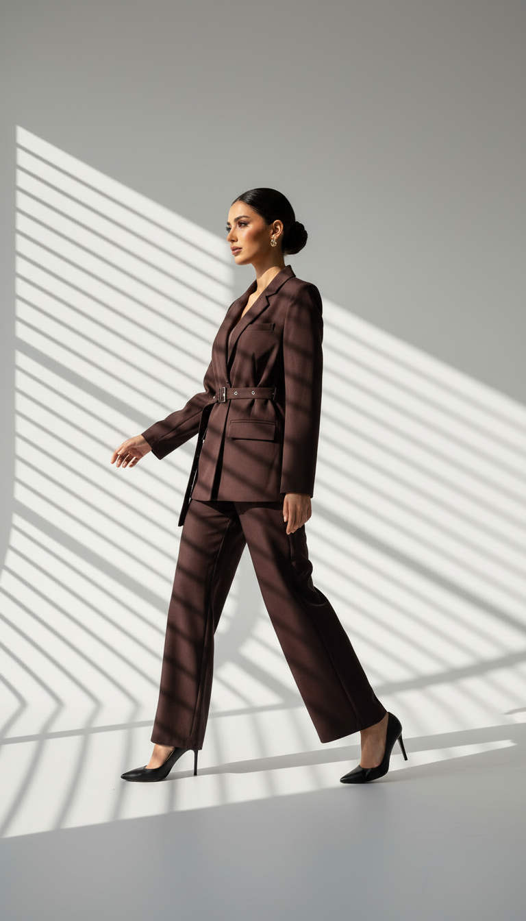 بدلة نسائي بحزام