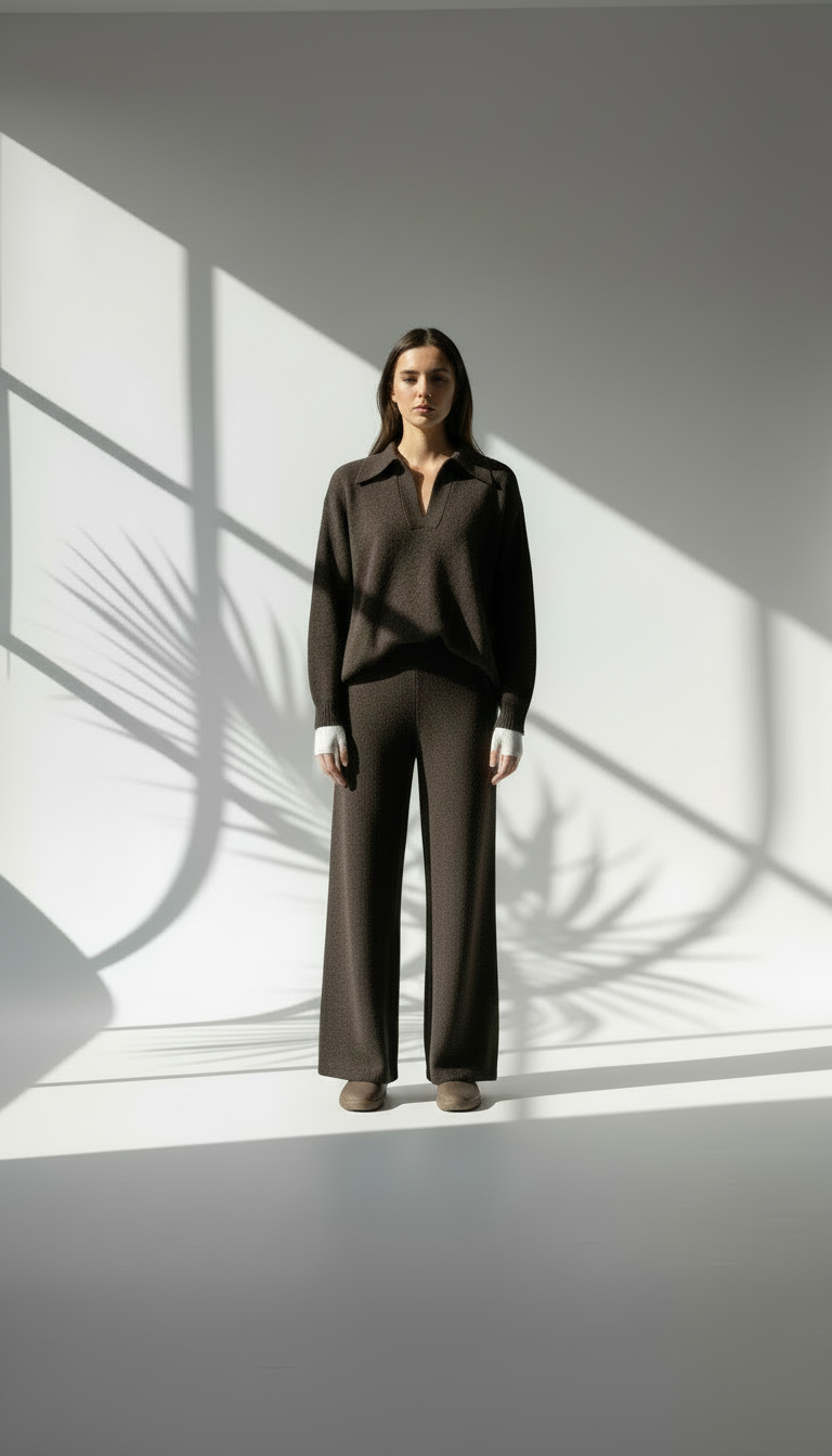 بدلة نسائي بقبة ٧ وبنطال عريض