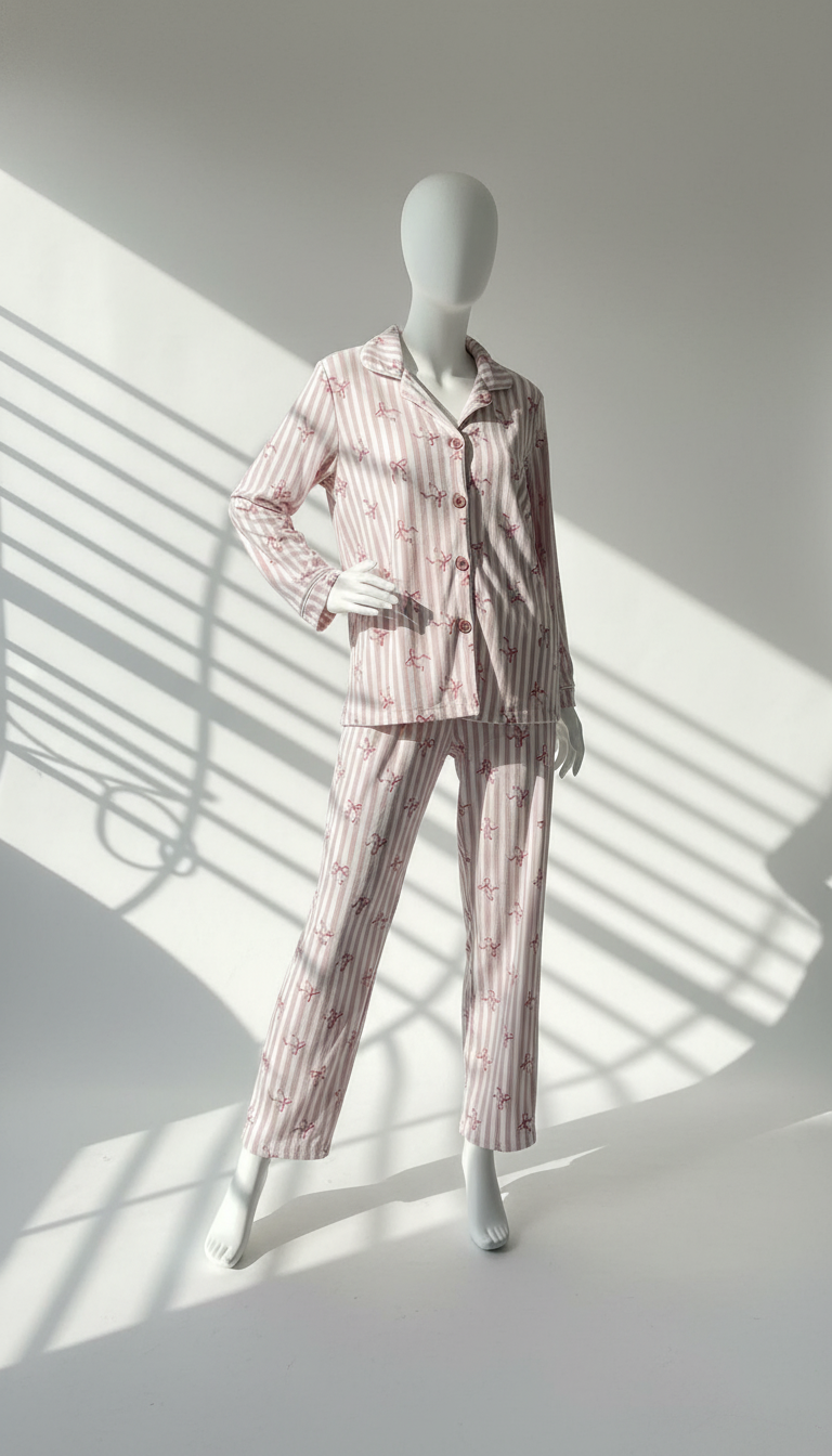 بيجامة نسائي مخمل ازرار