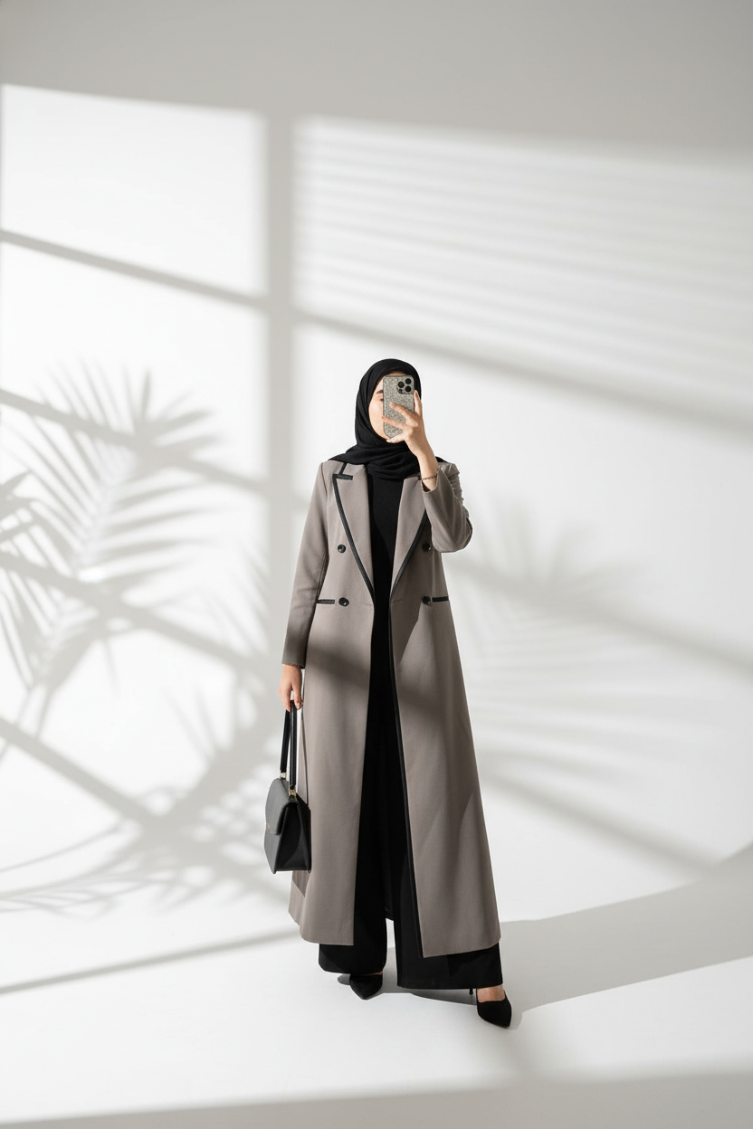 جاكيت نسائي واسع وطويل