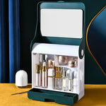 ‏منظمات ماكياج مع مرآة قابلة للطي‏