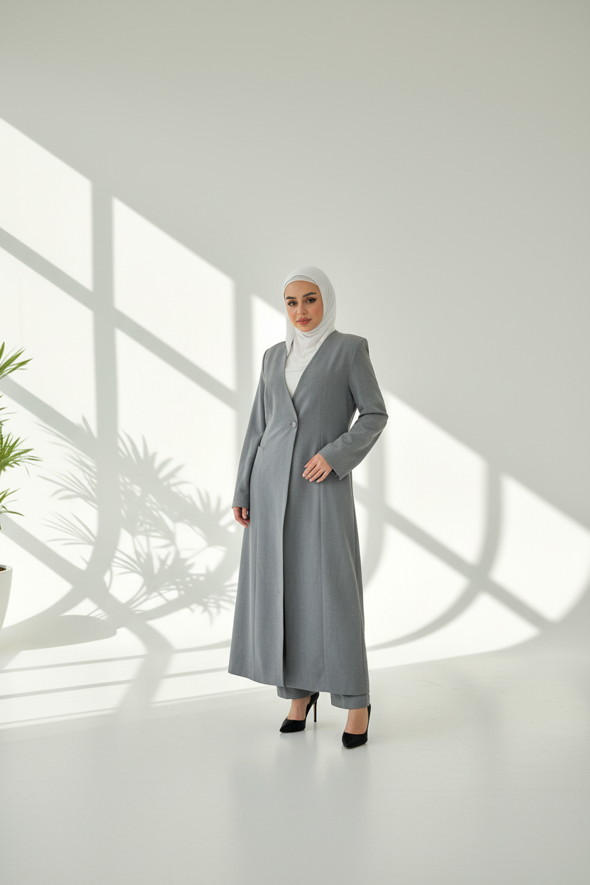 جاكيت نسائي واسع وطويل