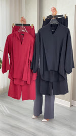 بدلة نسائي مزموم الخصر