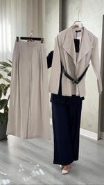 بدلة نسائي حزام متباين