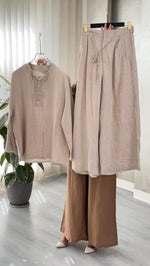 بدلة لينن  برباط صدر