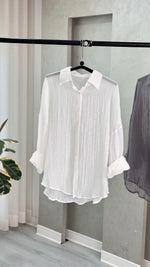 قميص لينن باكمام طويلة