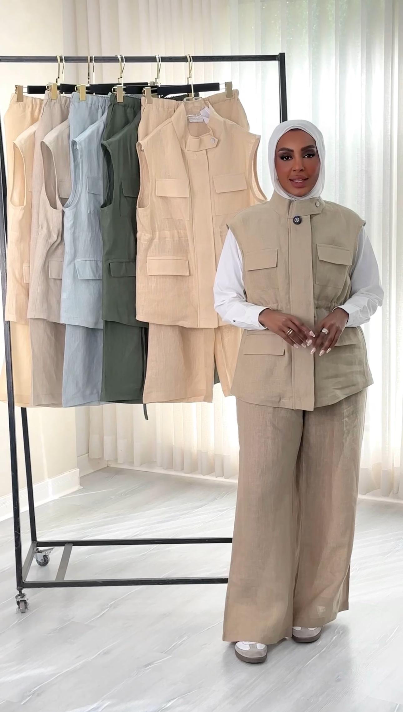 بدلة نسائي من غير اكمام