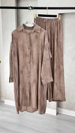 بدلة نسائي قميص طويل