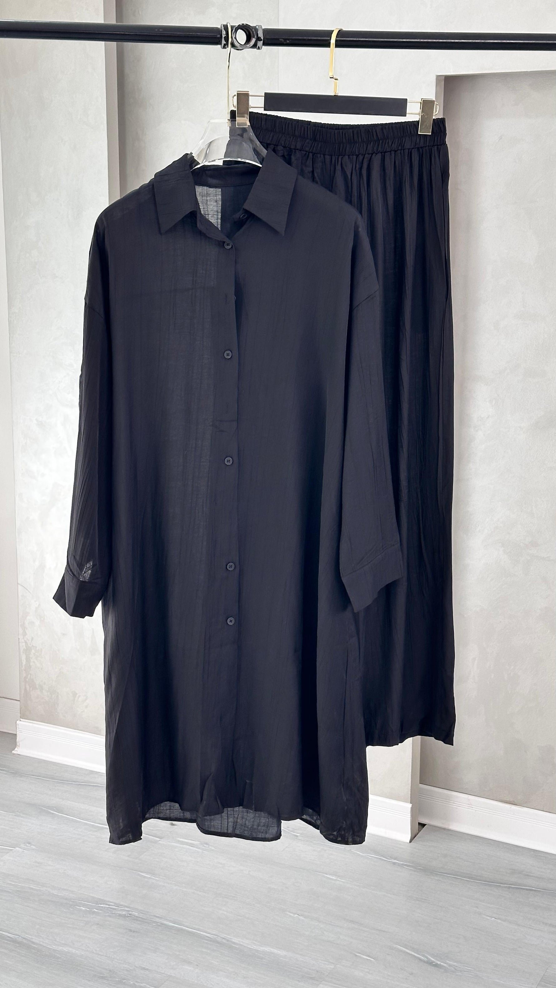 بدلة نسائي قميص طويل