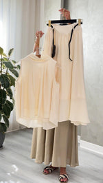 بدلة توب منسدل وتنورة