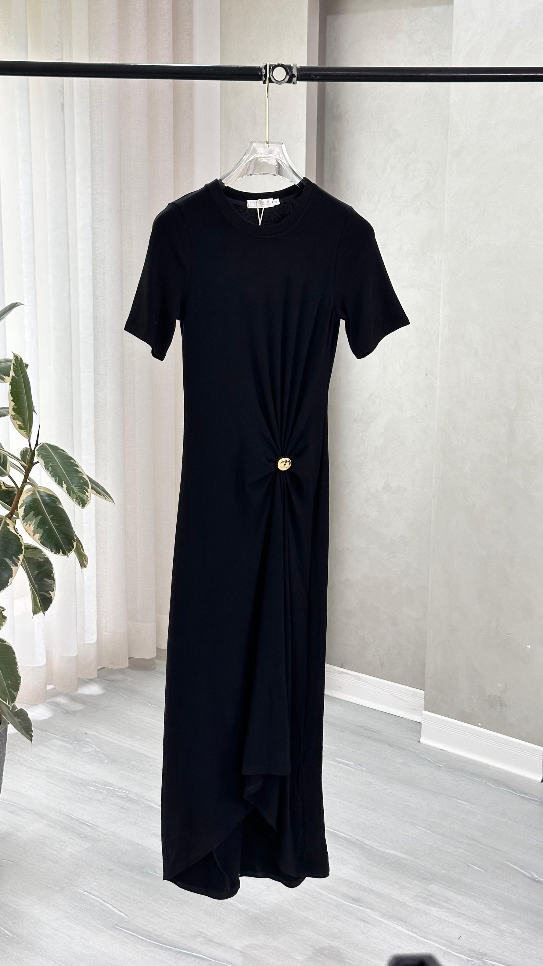 فستان رباط جانبي بكسرات