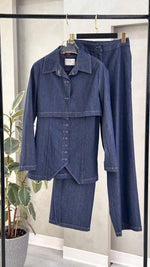 بدلة 3 قطع جينز