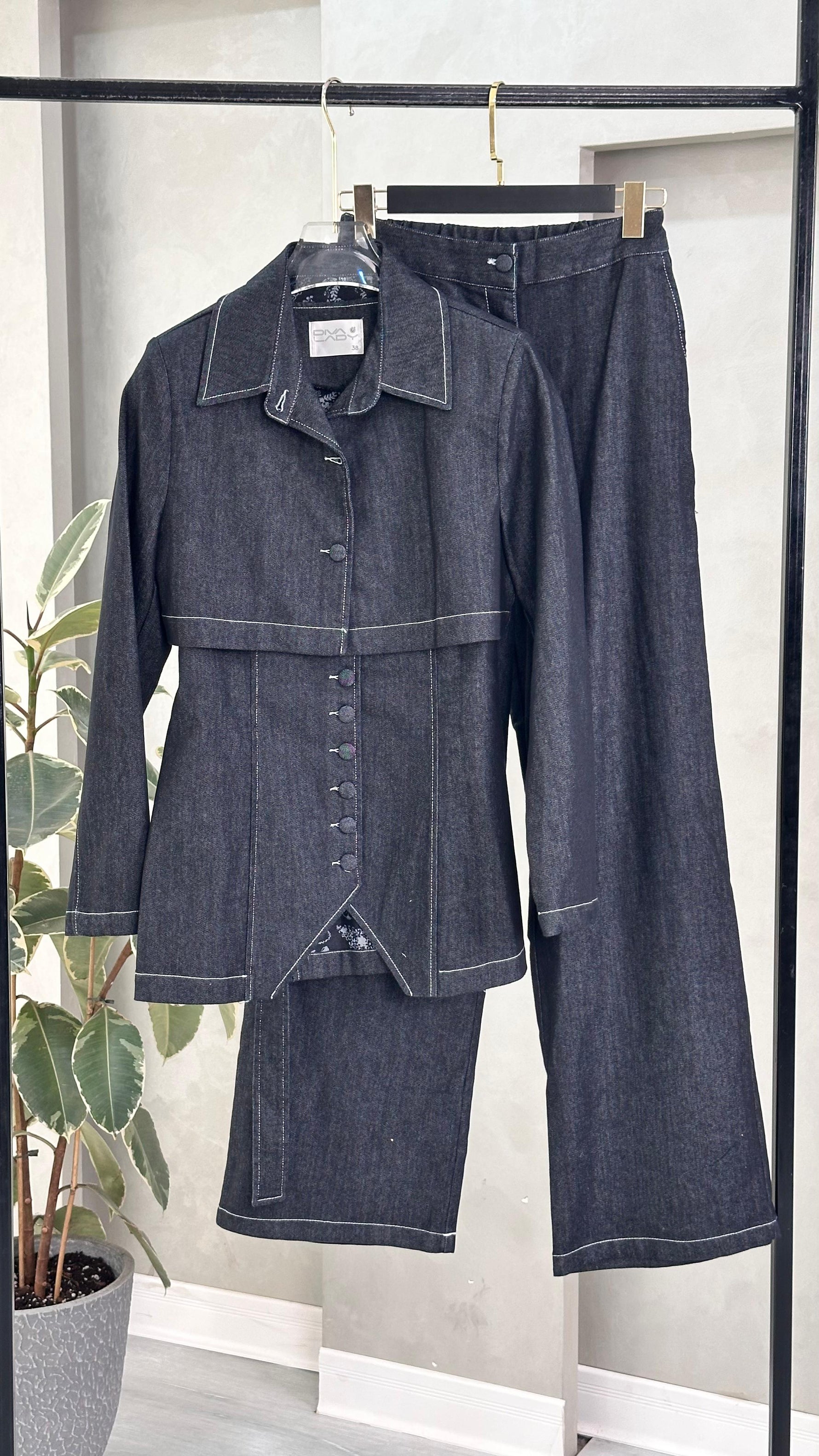 بدلة 3 قطع جينز