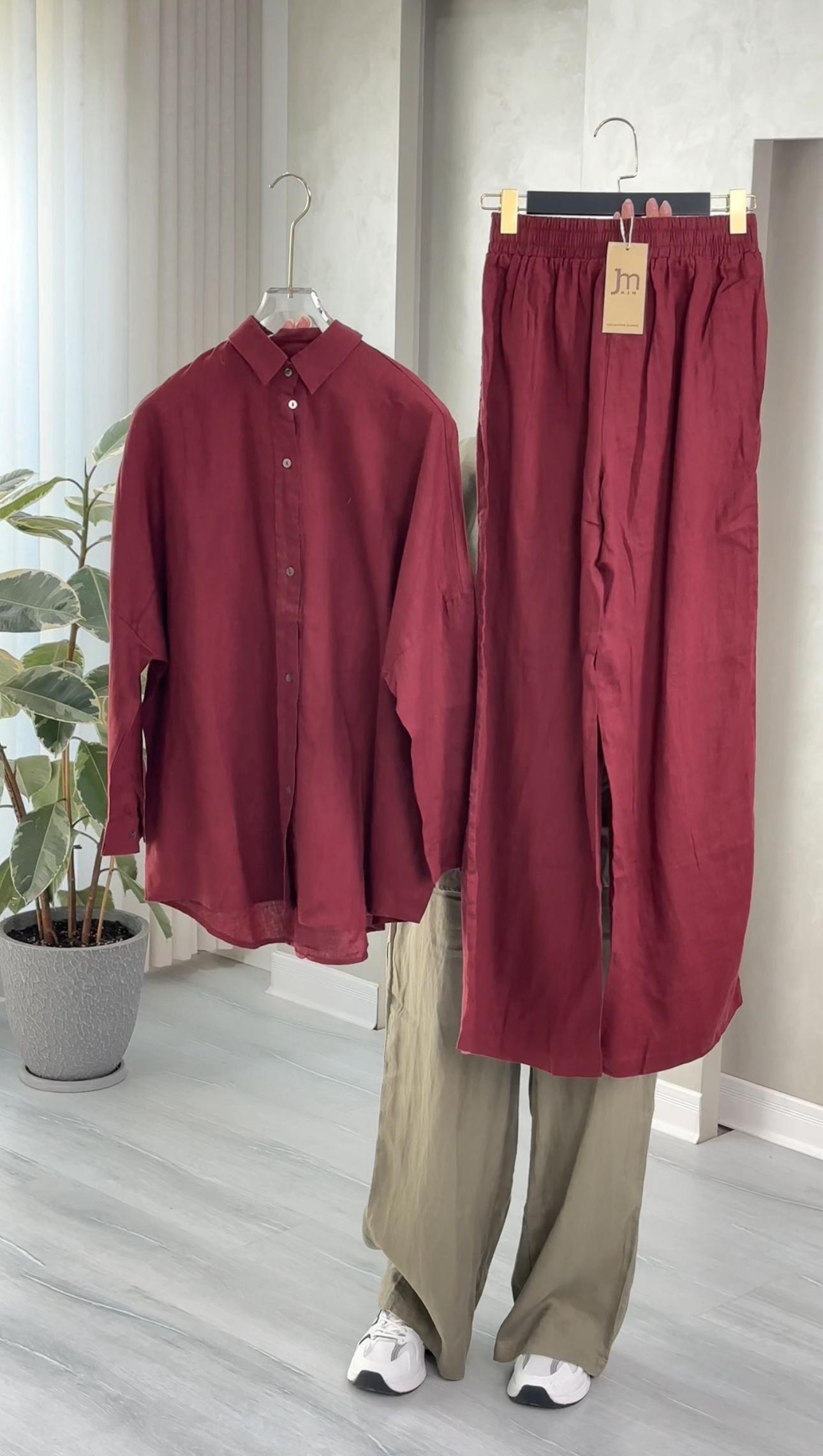 بدلة نسائي قميص وبنطال