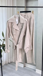 بدلة نسائي فضفاض بحزام