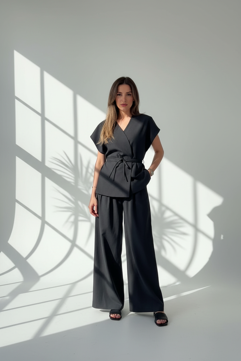 بدلة نسائي من غير اكمام