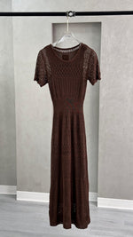 فستان شبك نص كم