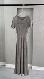 فستان شبك نص كم