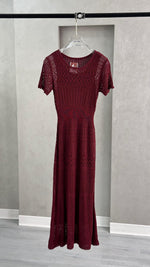 فستان شبك نص كم