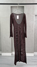 فستان شبك كم طويل