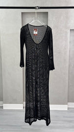 فستان شبك كم طويل