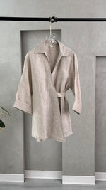 جاكيت نسائي بحزام جانبي