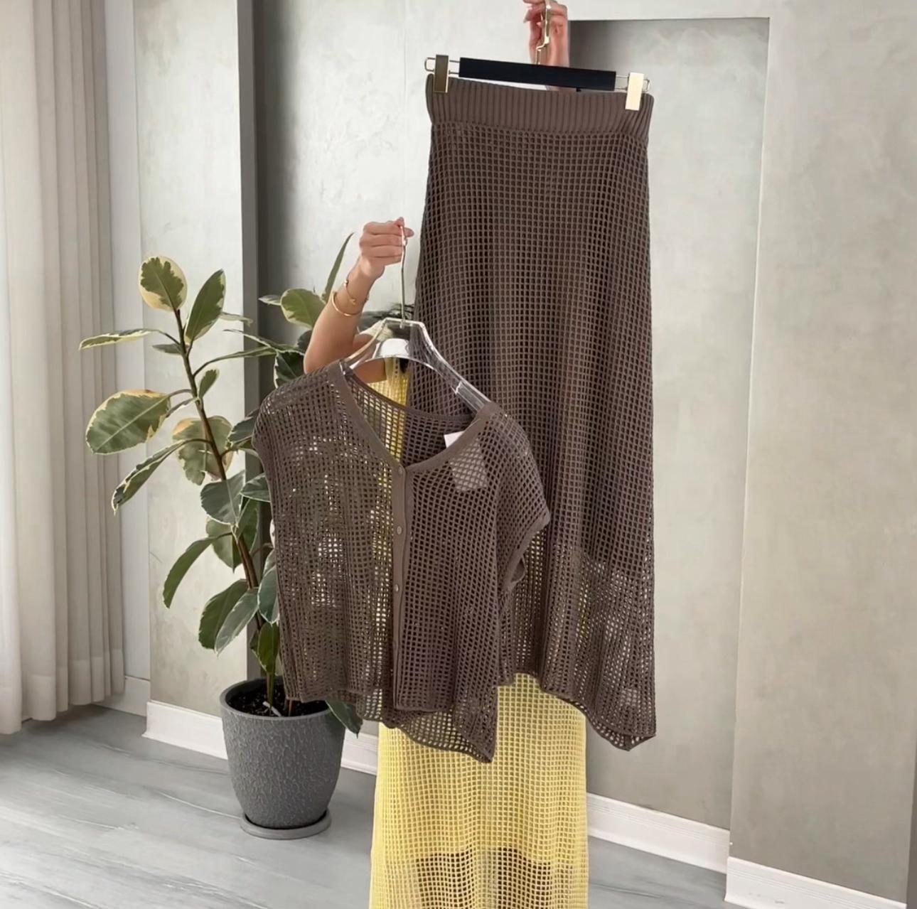 بدلة شبك تنورة