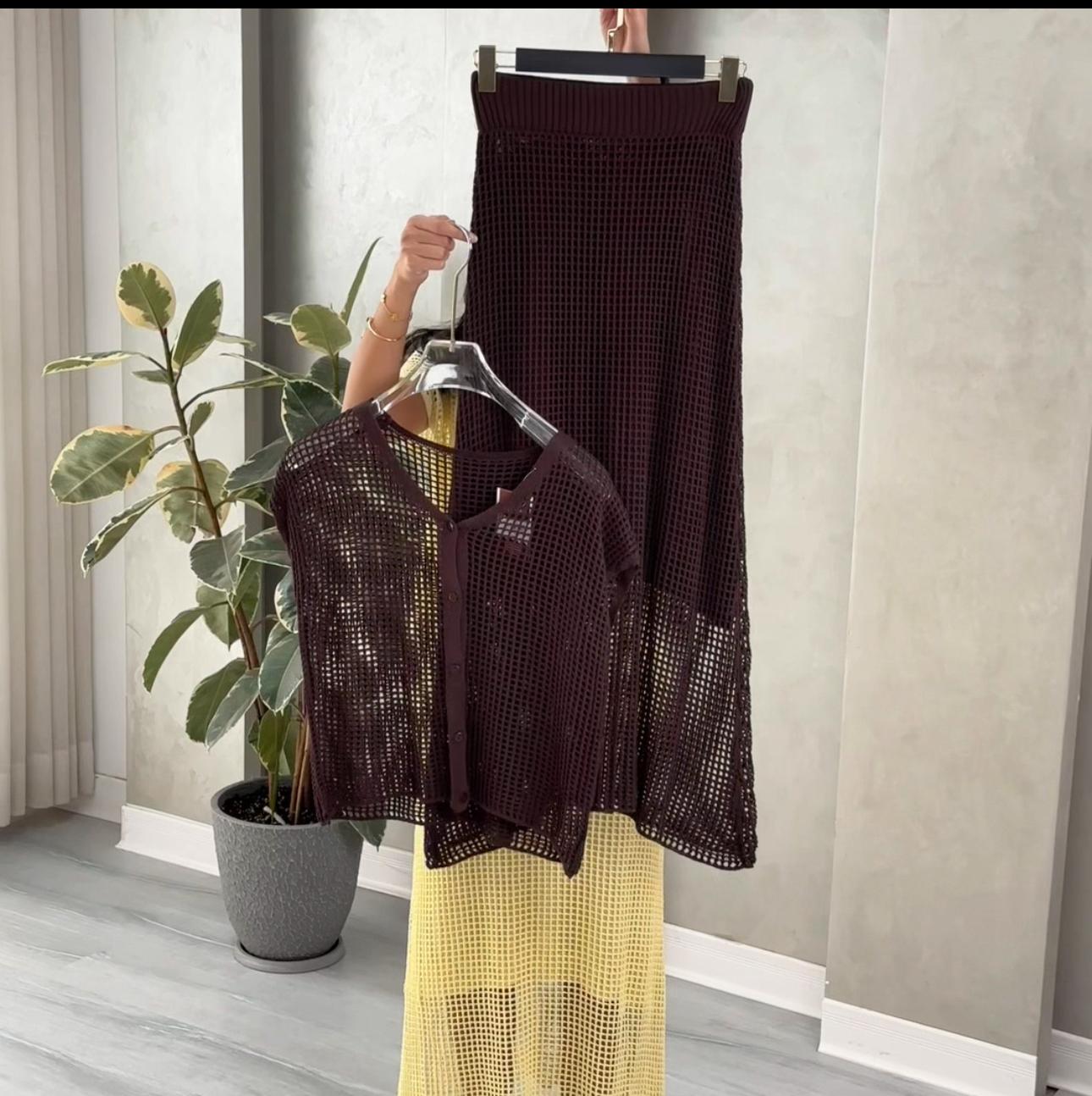 بدلة شبك تنورة