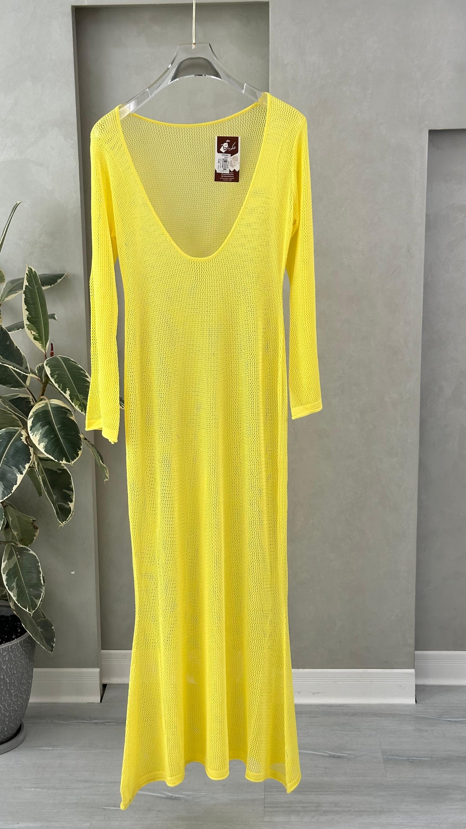 فستان شبك كم طويل