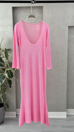 فستان شبك كم طويل