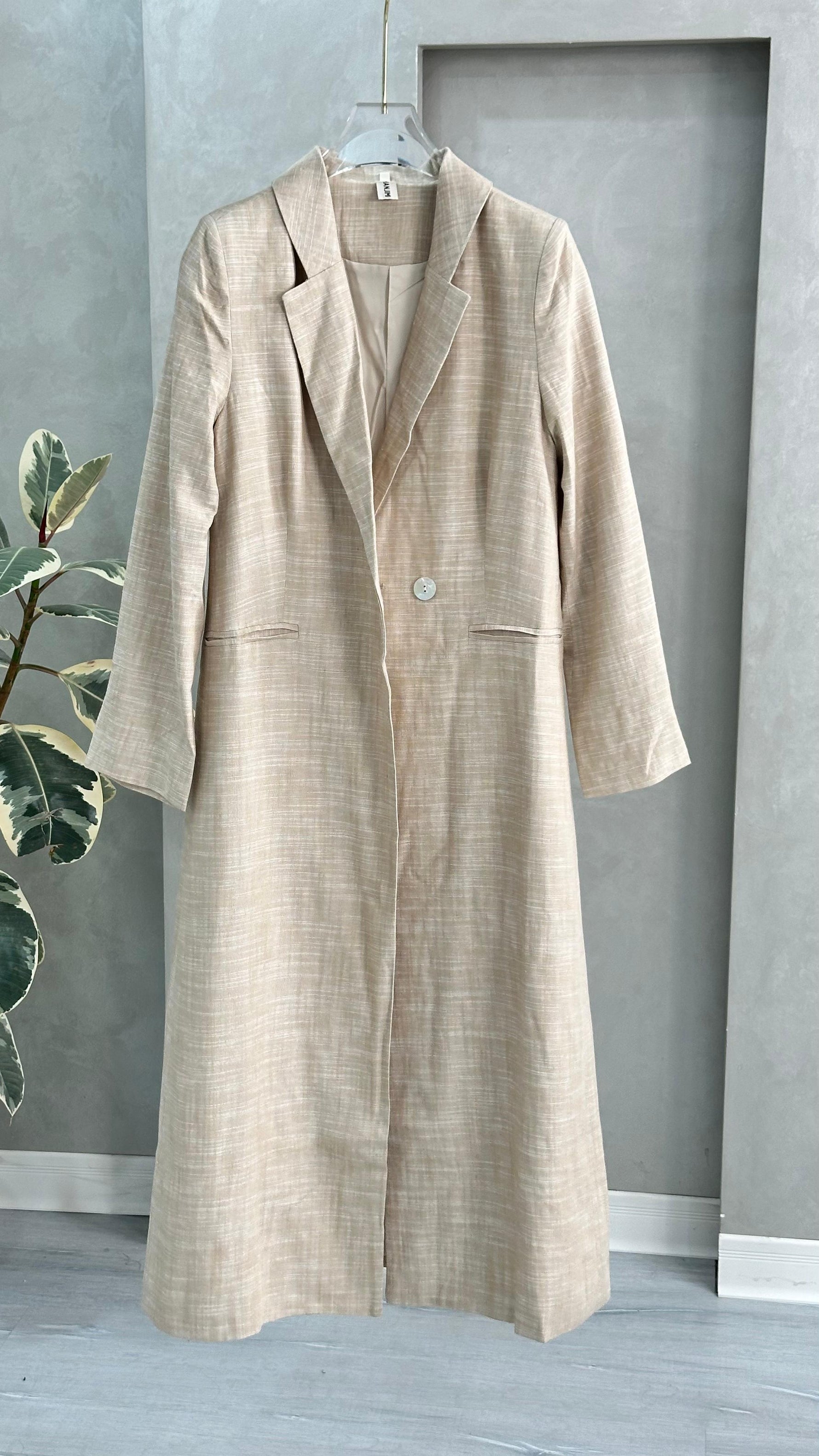 جاكيت لنن طويل