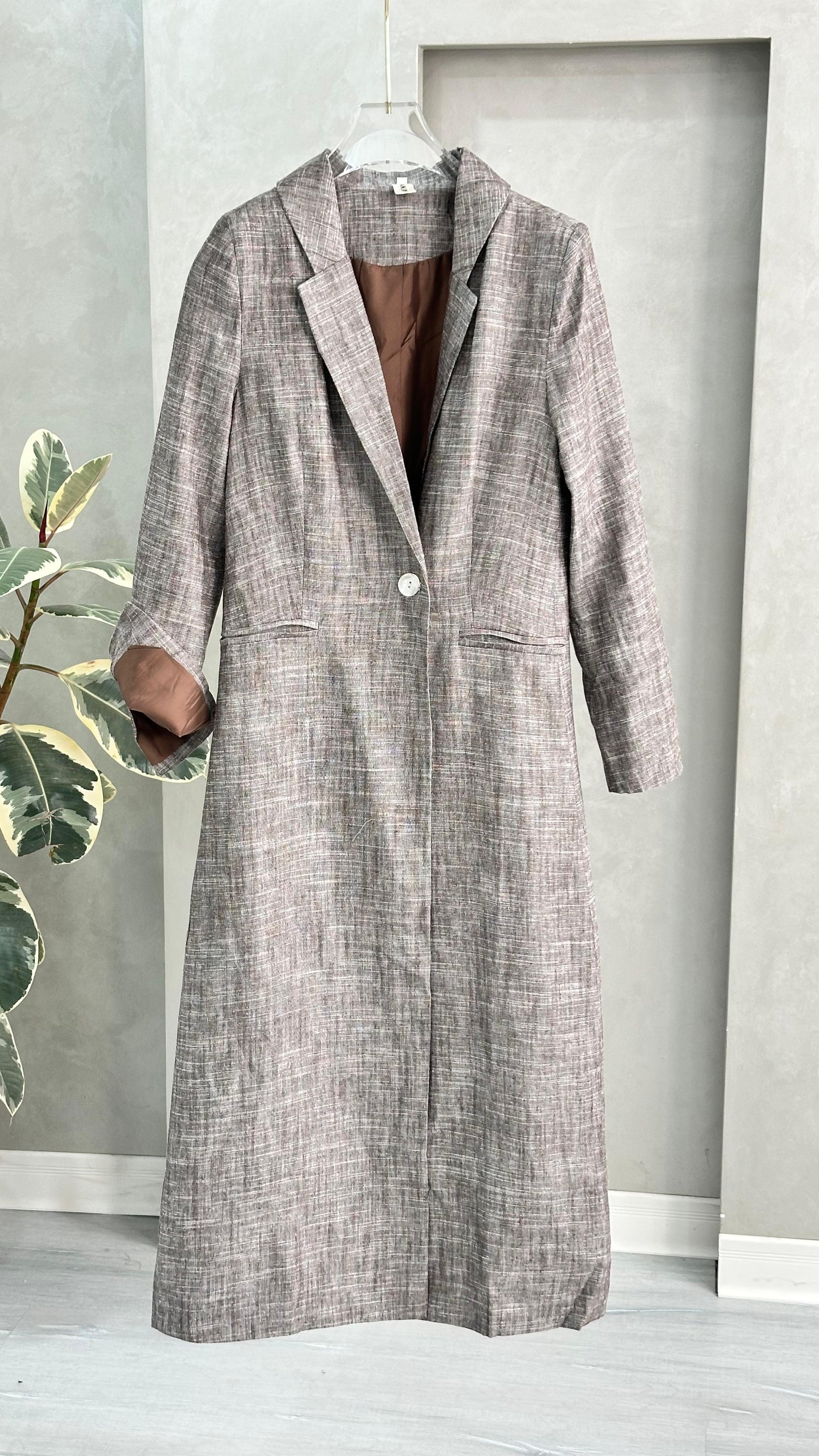 جاكيت لنن طويل