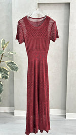 فستان شبك نص كم