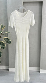 فستان شبك نص كم