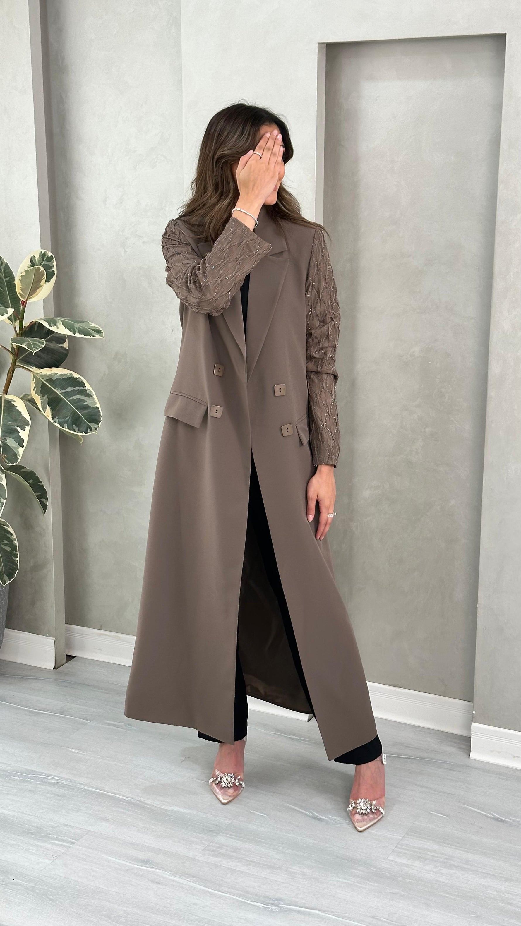 جاكيت نسائي طويل فخم