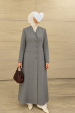 جاكيت نسائي ازرار جانبية