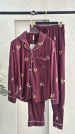 طقم بيجامة حريري مريح