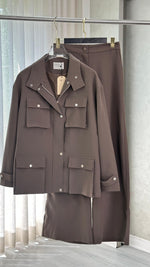 بدلة نسائي بجيوب كبيرة