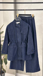 بدلة جينز نسائي مع جيب