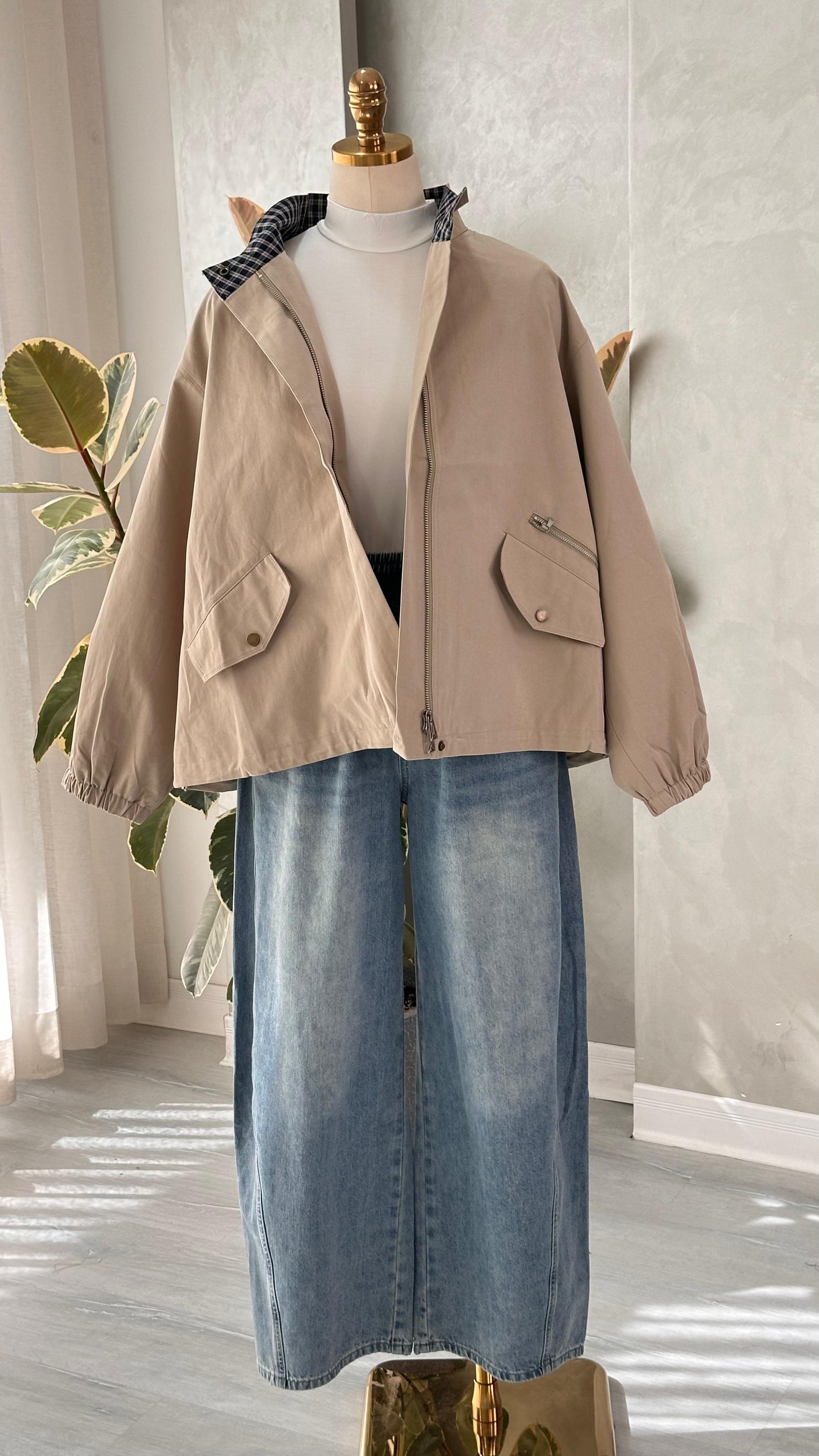 جاكيت نسائي باكمام زم