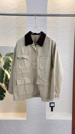 جاكيت جينز نسائي بياقة مميزة اللون