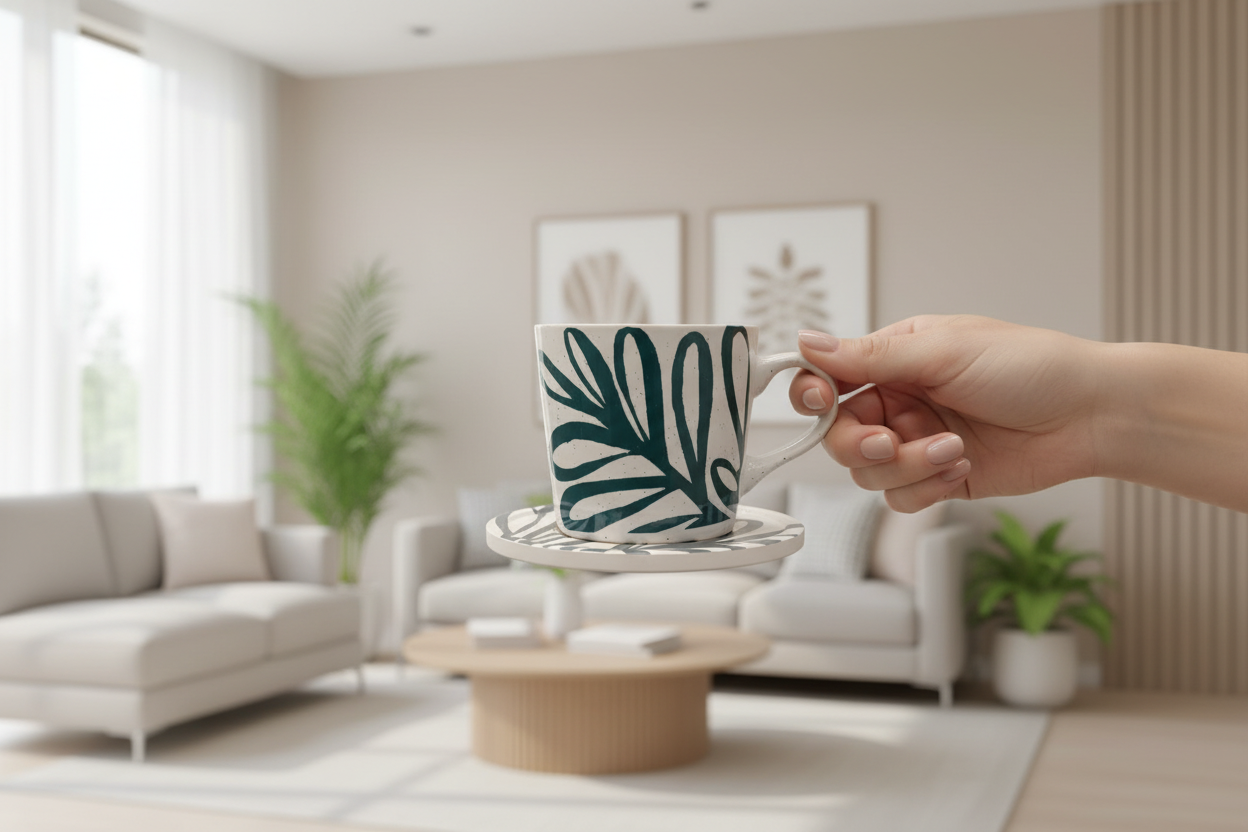 طقم فناجين سيراميك