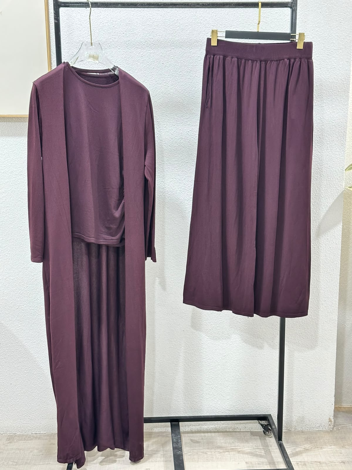 بدلة نسائي 3 قطع طويل
