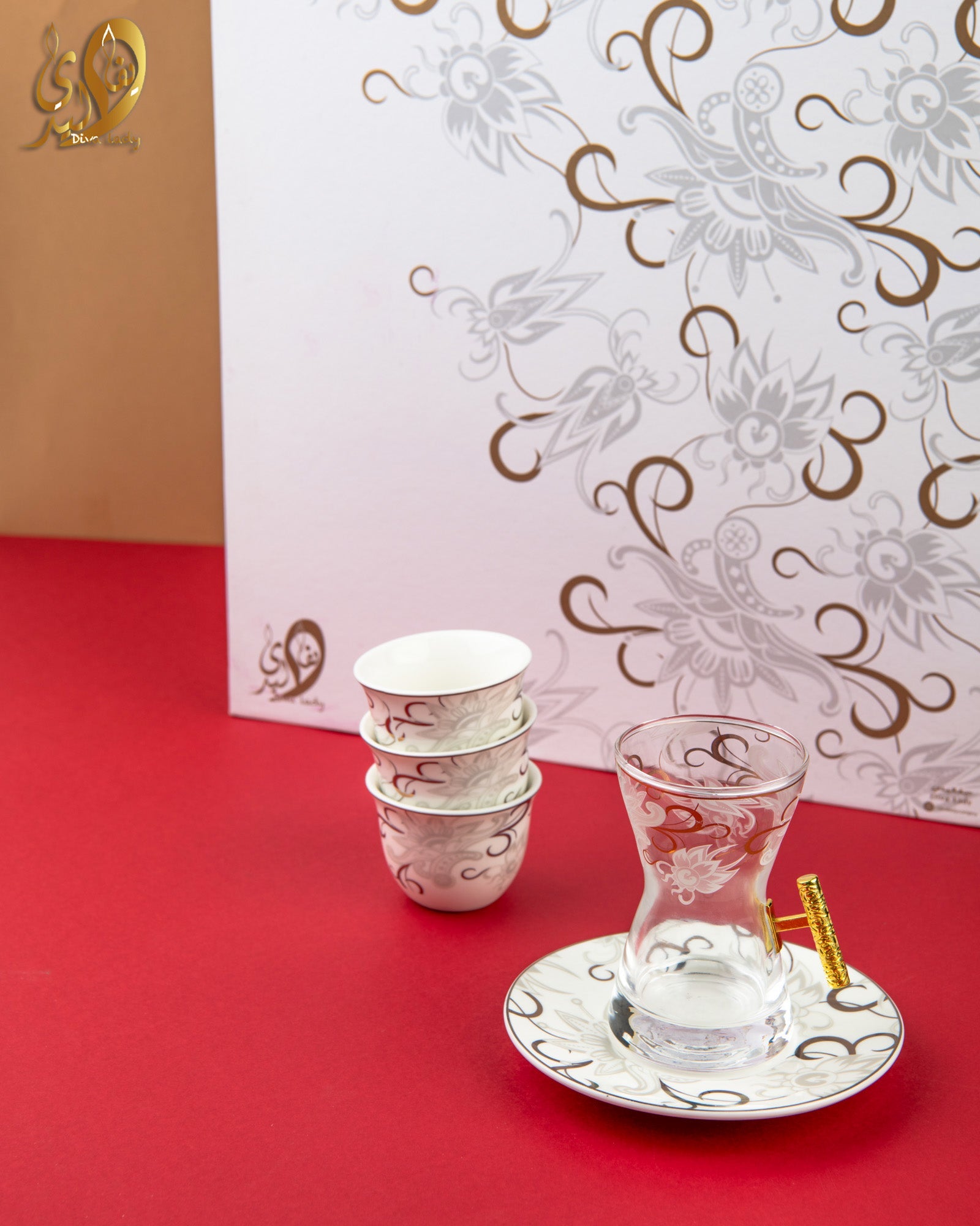 طقم استكانه وفنجان 18 ق