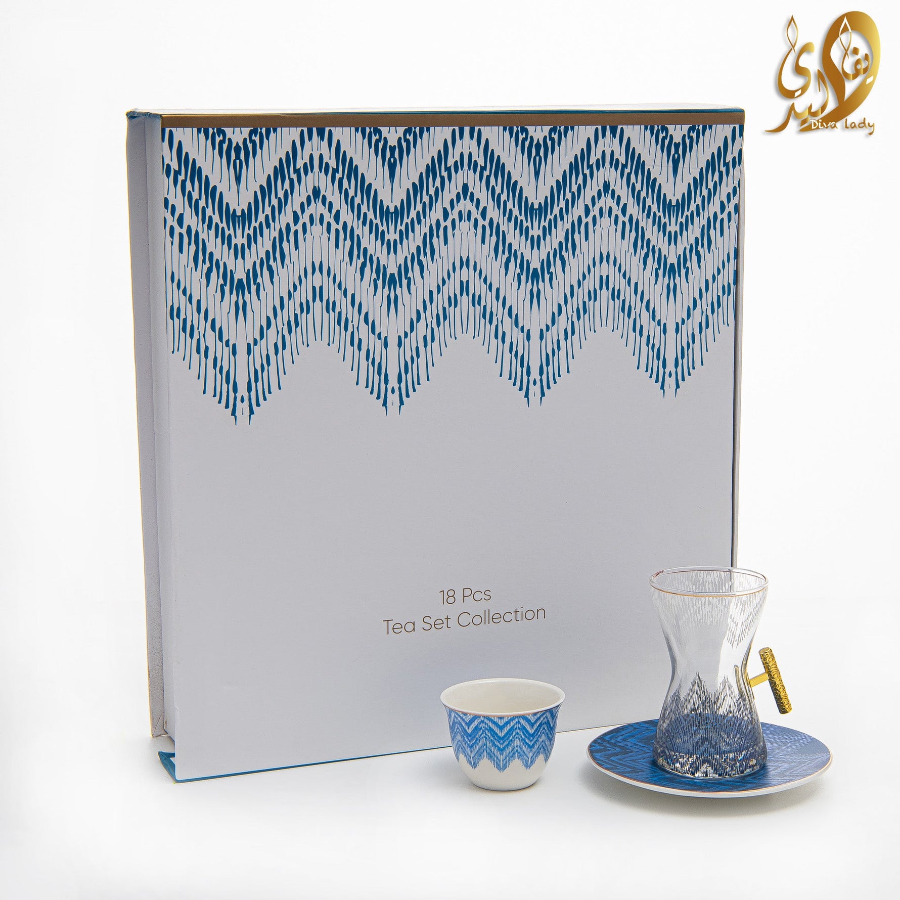 طقم استكانه وفنجان 18 ق