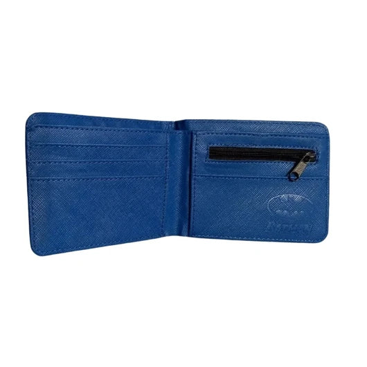 محفظة باتمان الجلدية مع الشعار بالون الأزرق 17