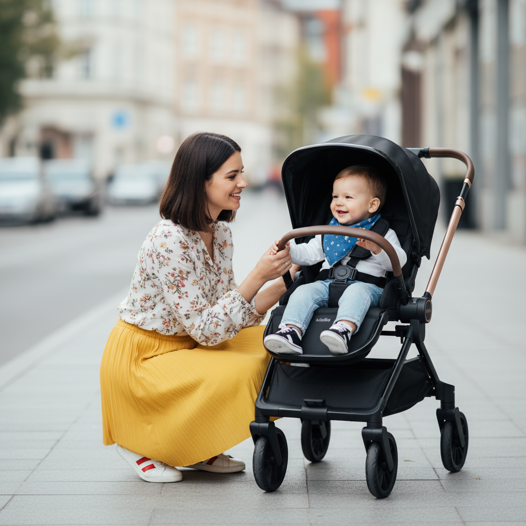 عربة الأطفال كيديلو بسلة كبيرة