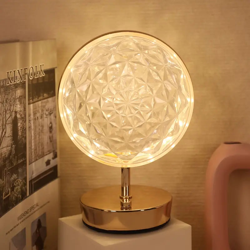 مصباح طاولة على شكل ندفة ثلجية